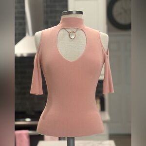 Spring Women’s Pink Cold-Shoulder Size Small For a Large Bust Same Day Shipping